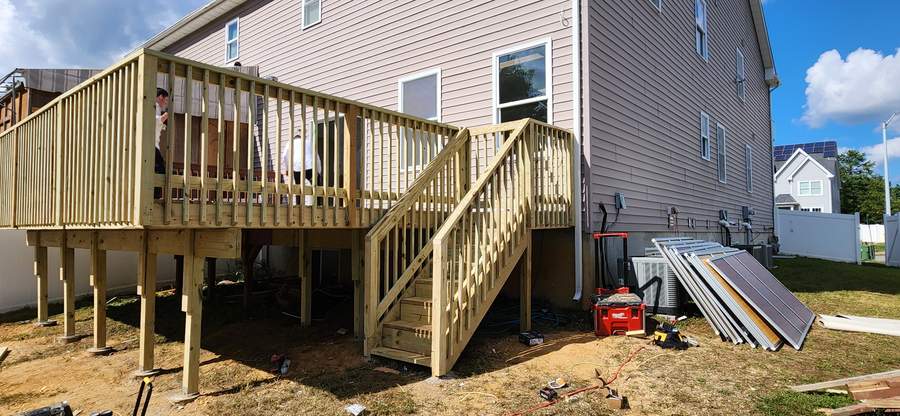 Deck framing on a new build